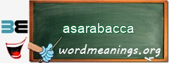 WordMeaning blackboard for asarabacca